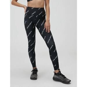 NWT Spiritual Gangster Intent Leggings High Waist Black All Over Print XS